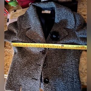 🦊2for1😍New condition Bebe Wool Charcoal Tweed CropJacket W Free Gift